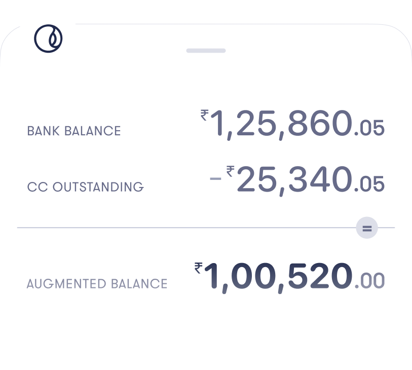 Augmented balance in Fold, bank balance minus credit card dues
